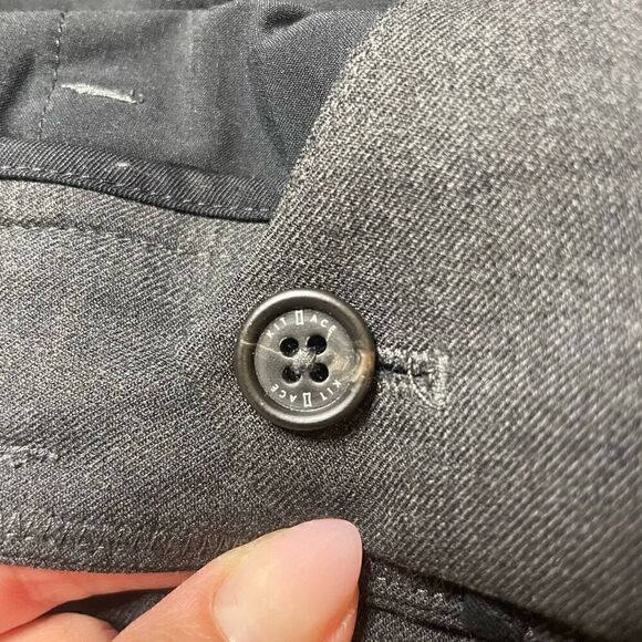 Kit and Ace Womens Crop Dress Pants Black Size 35x24 Trousers Gold Zipper Detail - Picture 8 of 12